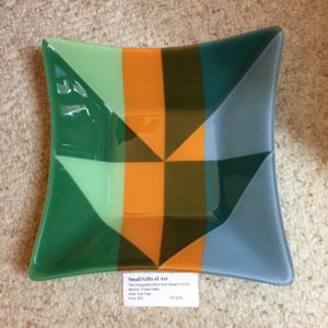 Orange/Mint/Blue Quilt Square (12x12)
